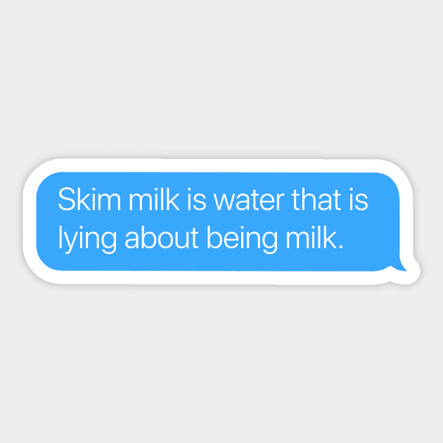 Skim Milk Sticker by arlingjd